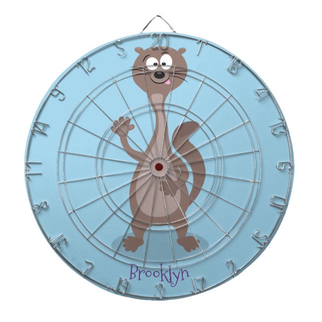 Lustigt illustration av tecknaden på tvättvätt darttavla (Framsidan)