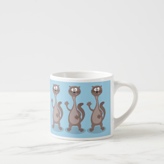 Lustigt illustration av tecknaden på tvättvätt espressomugg (Höger)