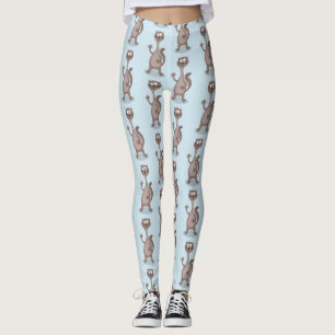 Lustigt illustration av tecknaden på tvättvätt leggings