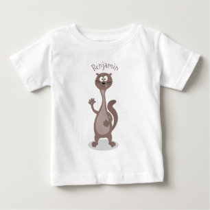 Lustigt illustration av tecknaden på tvättvätt t shirt