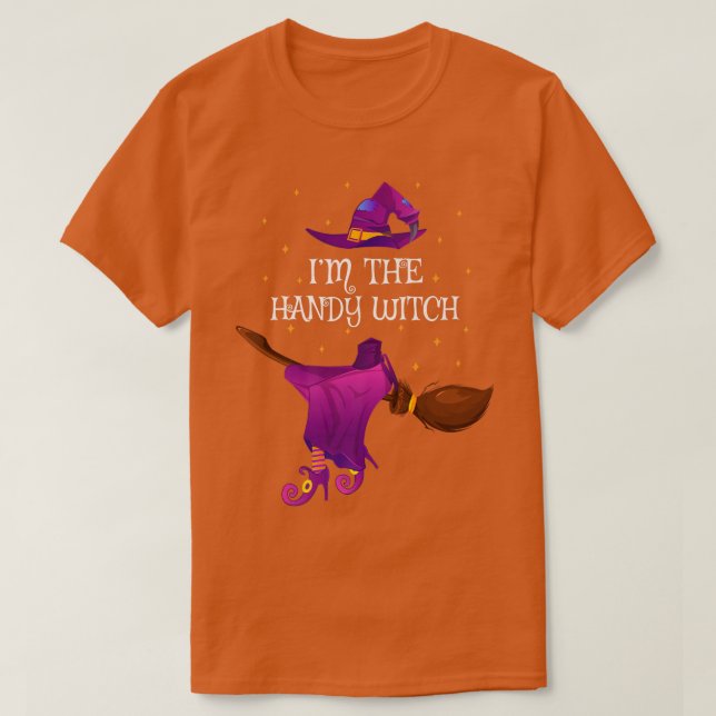 Lustigt Im Handy Witch Halloween 4590459 T Shirt (Design framsida)