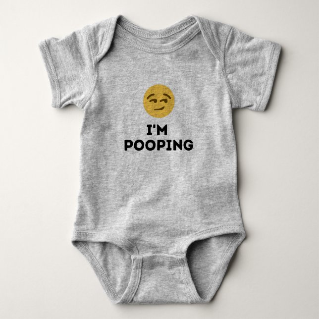 Lustigt "I'm Pooping" Cute Emoji T Shirt (Framsida)