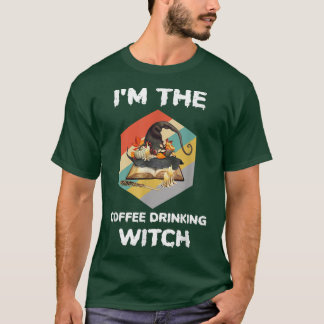 Lustigt Im The Coffee Drinking Witch Halloween4420 T Shirt