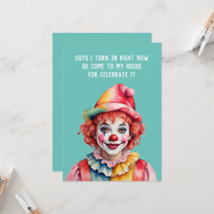 Lustigt inbjudande födelsedagsfest vid trettionde inbjudningar