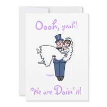 Lustigt inbjudningar till offslag Bride och Groom