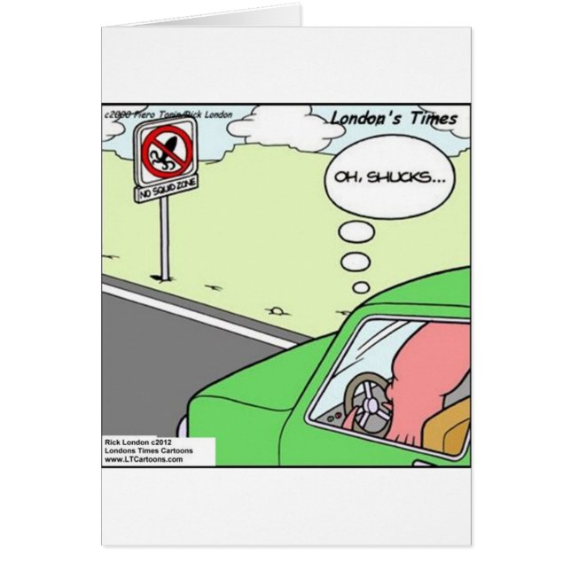 Lustigt ingen Zon bläckfisk Hälsningskort (Framsidan)