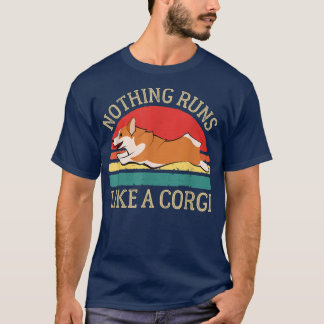 Lustigt ingenting Springa som en Corgi Cute Farmer T Shirt