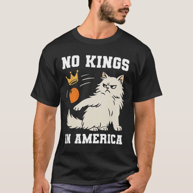 Lustigt inget Kung i Amerika T Shirt (Framsida)