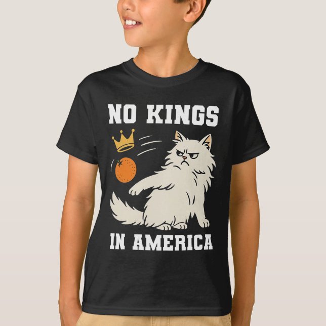 Lustigt inget Kung i Amerika T Shirt (Framsida)