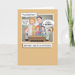 Lustigt innan kummeln har undersökts på födelsedag kort