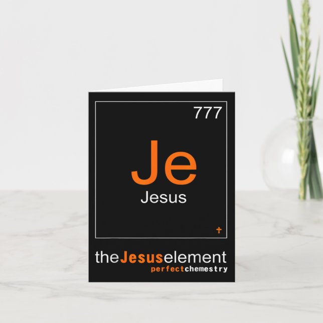 Lustigt Inslagen Jesus Kristus kemi Kort (Framsida)