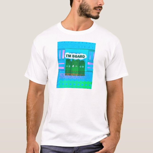 Lustigt inspirerande grafik.. Jag är uttråkad text T-shirt (Framsida)