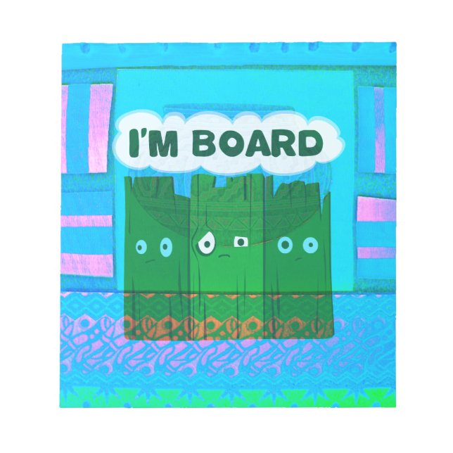 Lustigt inspirerande grafik: Jag är uttråkad textk Anteckningsblock (Framsida)