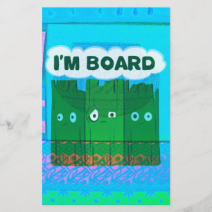 Lustigt inspirerande grafik: Jag är uttråkad textk Brevpapper