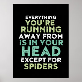 Lustigt inspirerande och motiverande citattecken P Poster