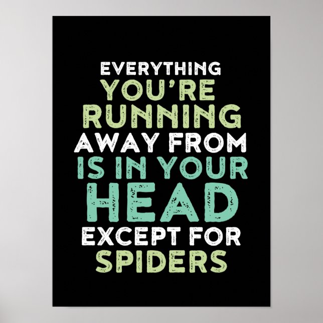 Lustigt inspirerande och motiverande citattecken P Poster (Framsidan)