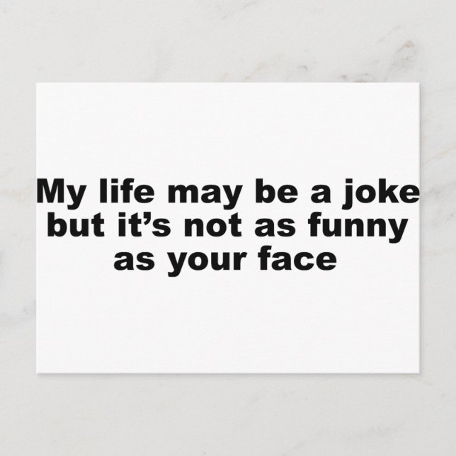 Lustigt Insult Slogan! Vykort (Framsida)