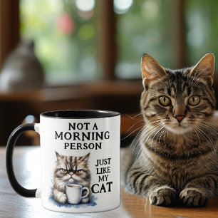 Lustigt, inte en morgon-personkatt mugg
