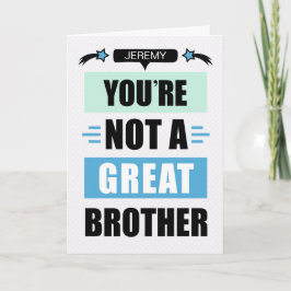Lustigt inte ett Underbart brodermeddelande på föd Kort