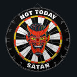 Lustigt inte idag Satan Dartboard Darttavla<br><div class="desc">Anpassa den här djävulska ritytan med en personlig hälsning. Designad av Blackberry Boulevard.</div>