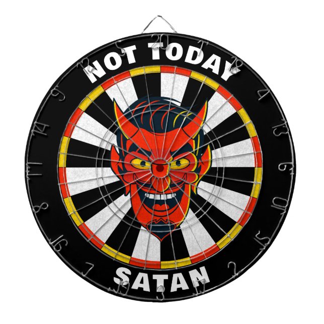 Lustigt inte idag Satan Dartboard Darttavla (Framsidan)