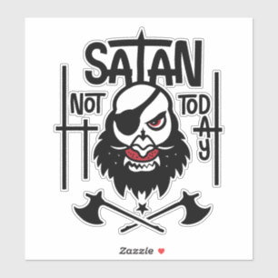 Lustigt inte idag Satan - frihetsberövad Klistermärken