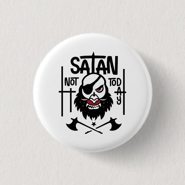 Lustigt inte idag Satan - frihetsberövad Knapp (Framsida)