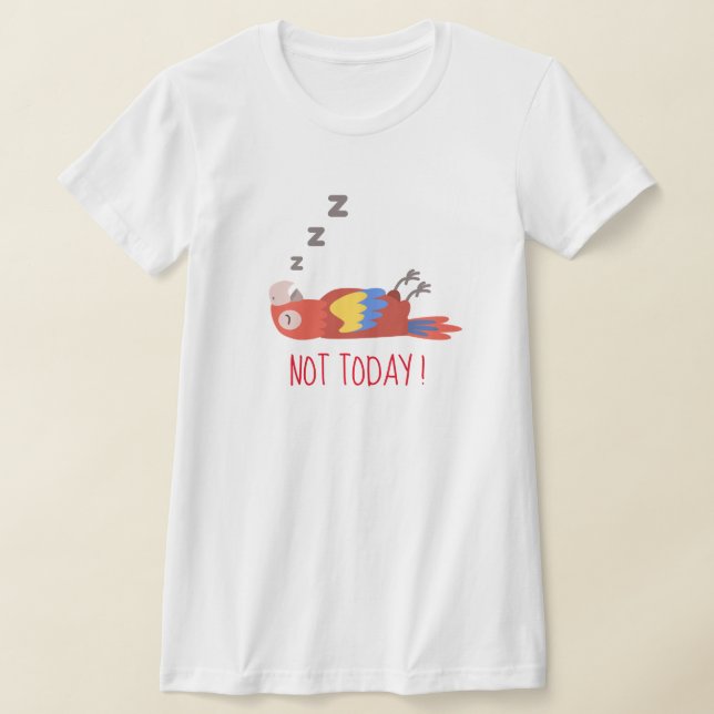 Lustigt "Inte idag" Tee, Superskoj Bird Graphic T Shirt (Laydown)