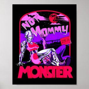 Lustigt inte Mamma jag är en monster Workout Bodyb Poster