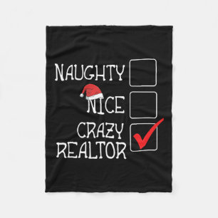 Lustigt, inte stygt. Jag är Realtor God jul Fleecefilt
