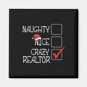 Lustigt, inte stygt. Jag är Realtor God jul Magnet