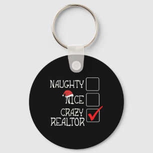 Lustigt, inte stygt. Jag är Realtor God jul Nyckelring