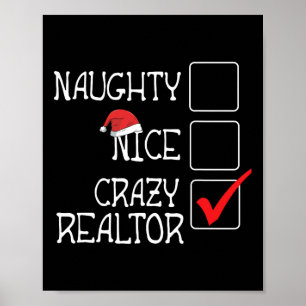 Lustigt, inte stygt. Jag är Realtor God jul Poster