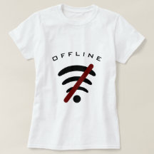 Lustigt Internet T-Shirt Offline - Anpassningsbar 