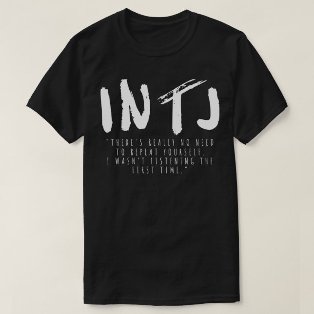 Lustigt INTJ Personality Test Introverterad introd T Shirt (Design framsida)