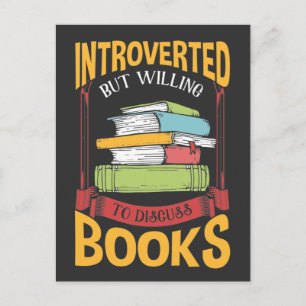 Lustigt introducerad Bok Reader Bibliotek-entusias Vykort