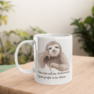 Lustigt Introvert Antisocial Quote Watercolor Anpa Kaffemugg