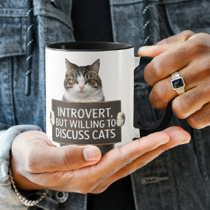 Lustigt Introvert Cats-tecken Mugg