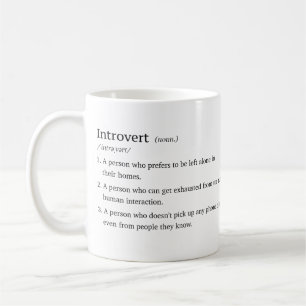 Lustigt Introvert Definition Coffee Kopp