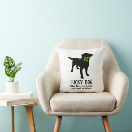 Lustigt Irish St. Patrick's Day Svart lab Lucky Hu Kudde