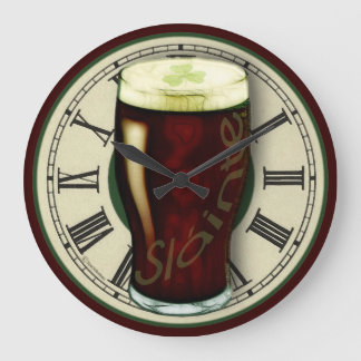 Lustigt Irish Stout Wall Clock Stor Klocka