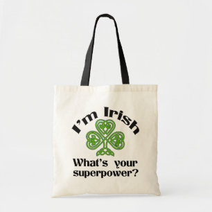Lustigt Irish Superpower Shamrock Tygkasse