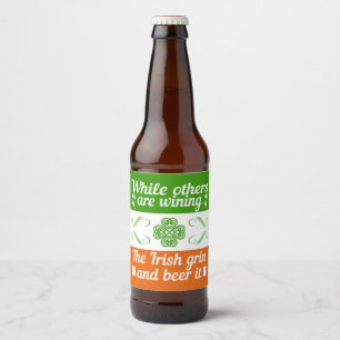 Lustigt irländskt St. Patrick's Day Beer Label Ölflaska Etikett