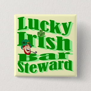 Lustigt irländskt St patrick's day Knapp