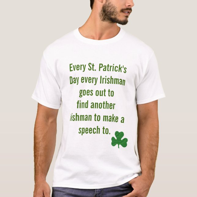 Lustigt irländskt tal om Saint patrick's day T-shirt (Framsida)