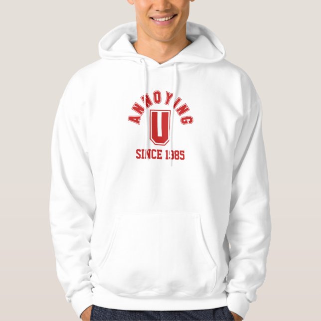 Lustigt irriterande dig Manar Sweatshirt, Red Sweatshirt Med Luva (Framsida)
