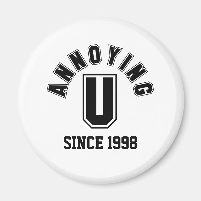 Lustigt irriterande Magnet, svart Magnet (Framsidan)