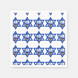 Lustigt israeliskt glass i flagga pappersservett