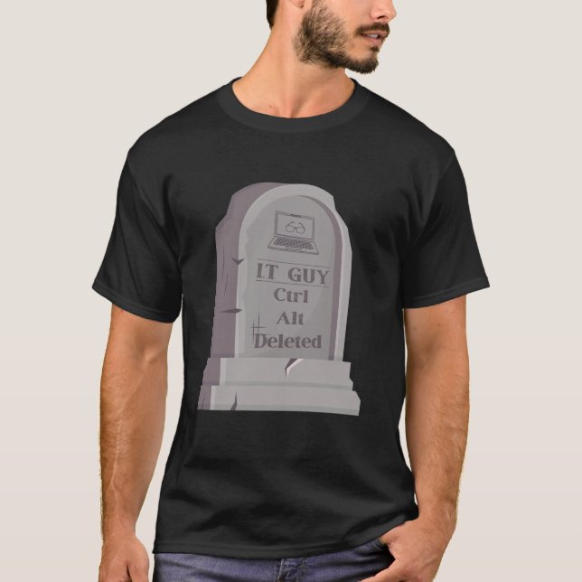 Lustigt IT Tech Support Guy Ingenjör Computer Geek T Shirt (Framsida)