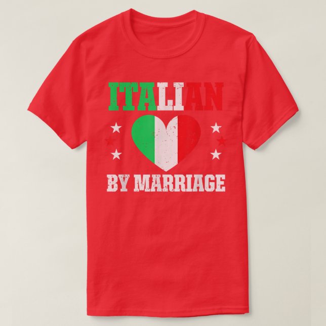 Lustigt italienska efter Giftermål Proud Make Wife T Shirt (Design framsida)